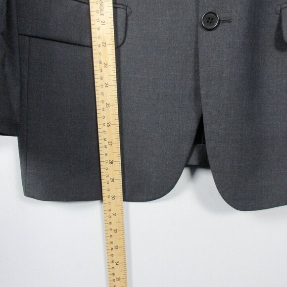 Lanificio Di Tollegno Wool Suit Set Men's Black Business Single Breasted 50 840 - Picture 8 of 16